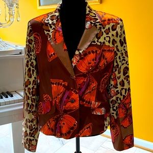 Leopard and butterfly jacket
